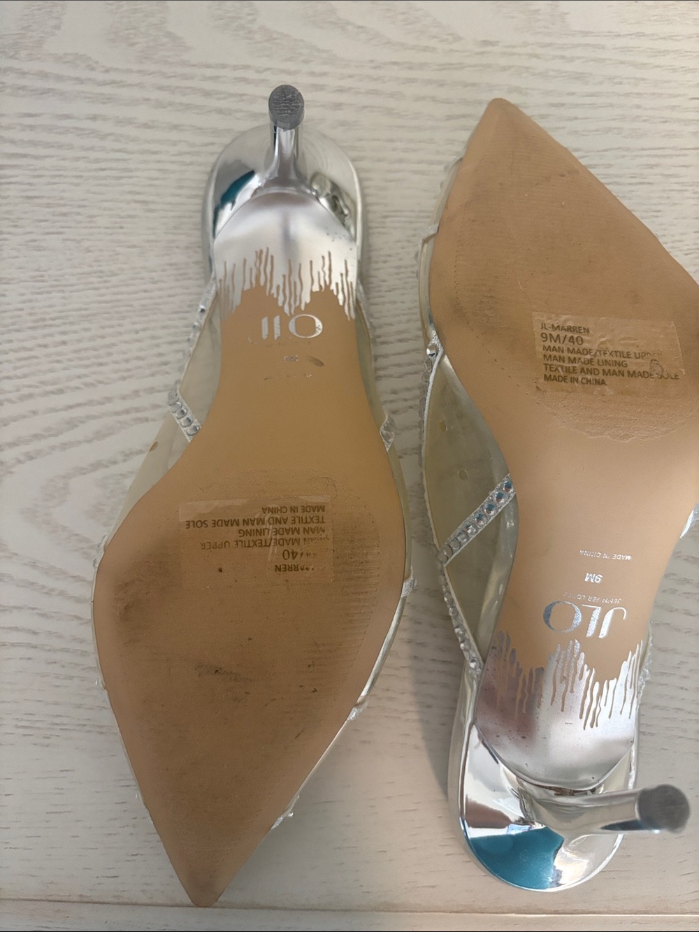 JLo Silver Rhinestone High Heel - Picture 3 of 6